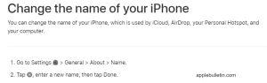 how to change the name of your iphone?